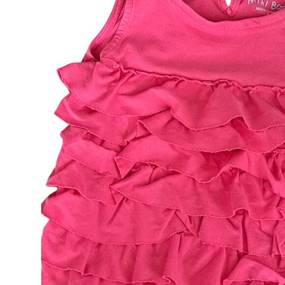 Mini Boden Pink Tiered Ruffle Sleeveless Top Size 4-5 - Picture 3 of 7